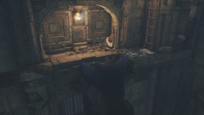 広間２に向かうハシゴ