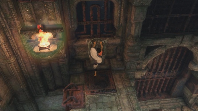 橋の横のレバーを引く